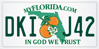 FL license plate DKIJ42