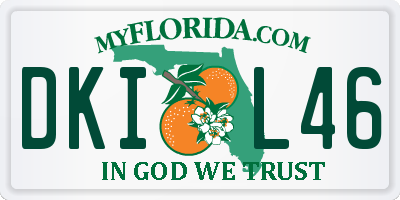 FL license plate DKIL46