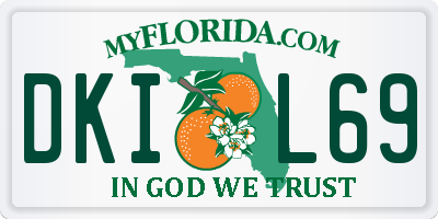 FL license plate DKIL69