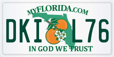 FL license plate DKIL76