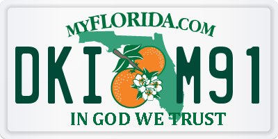 FL license plate DKIM91