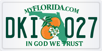 FL license plate DKIO27