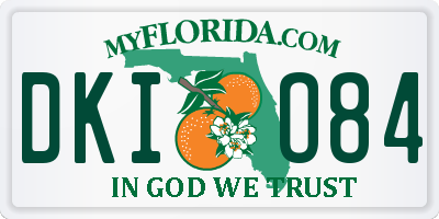 FL license plate DKIO84