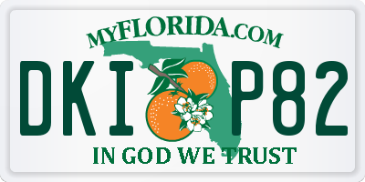 FL license plate DKIP82