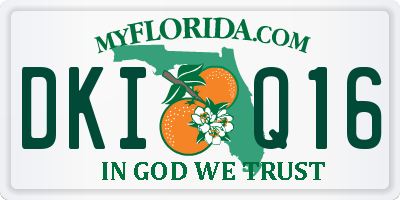 FL license plate DKIQ16