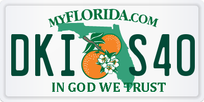 FL license plate DKIS40