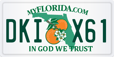 FL license plate DKIX61