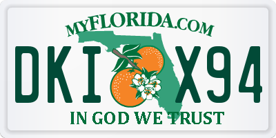 FL license plate DKIX94