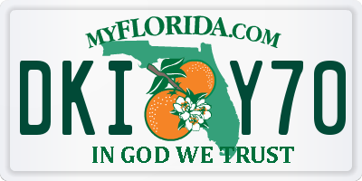 FL license plate DKIY70