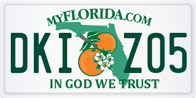 FL license plate DKIZ05