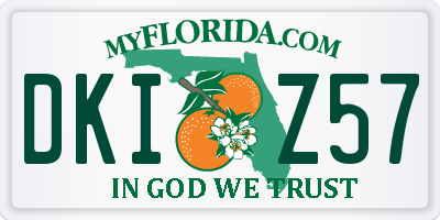 FL license plate DKIZ57