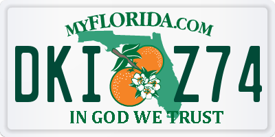 FL license plate DKIZ74