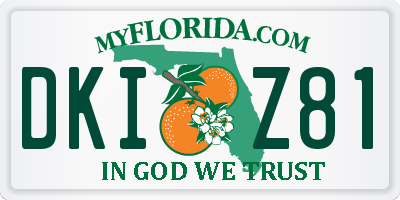 FL license plate DKIZ81