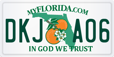 FL license plate DKJA06