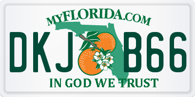 FL license plate DKJB66