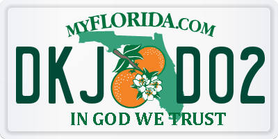 FL license plate DKJD02