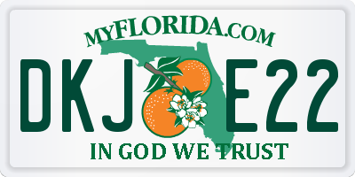 FL license plate DKJE22
