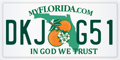 FL license plate DKJG51