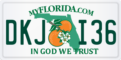 FL license plate DKJI36