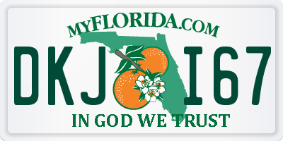 FL license plate DKJI67