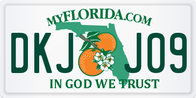 FL license plate DKJJ09