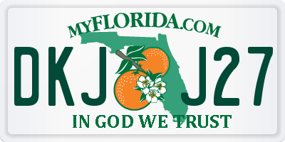 FL license plate DKJJ27