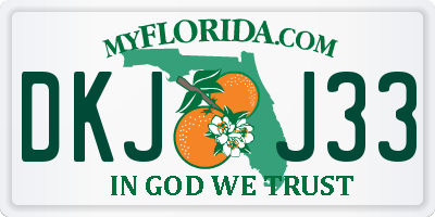 FL license plate DKJJ33