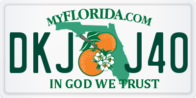 FL license plate DKJJ40