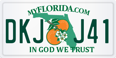 FL license plate DKJJ41