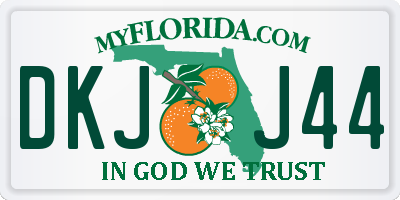 FL license plate DKJJ44