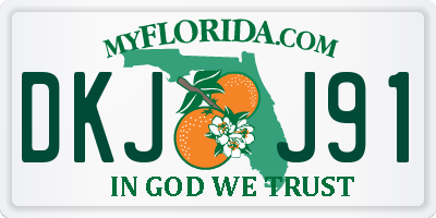 FL license plate DKJJ91