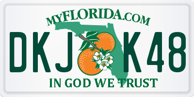 FL license plate DKJK48