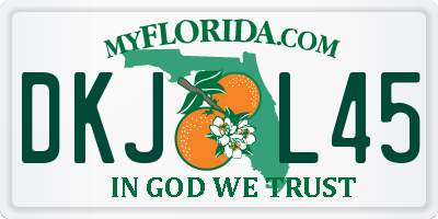 FL license plate DKJL45