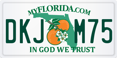 FL license plate DKJM75