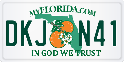 FL license plate DKJN41