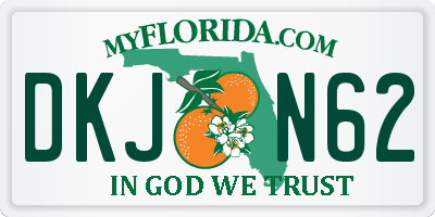 FL license plate DKJN62