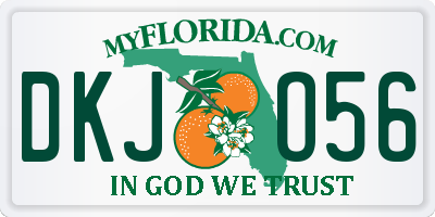 FL license plate DKJO56