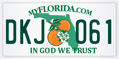 FL license plate DKJO61