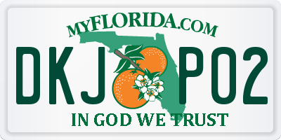 FL license plate DKJP02