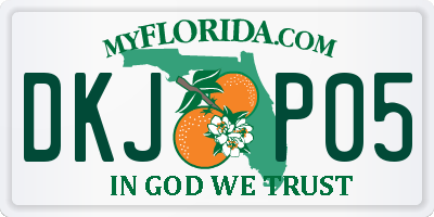 FL license plate DKJP05