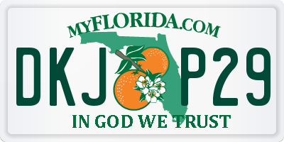 FL license plate DKJP29