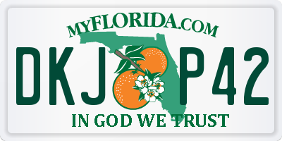 FL license plate DKJP42