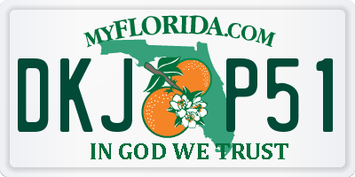 FL license plate DKJP51