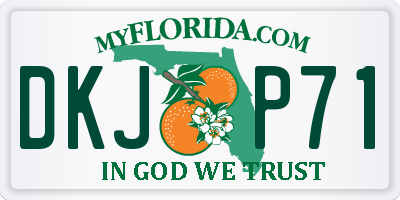 FL license plate DKJP71