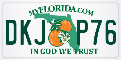 FL license plate DKJP76