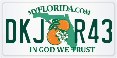 FL license plate DKJR43