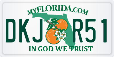 FL license plate DKJR51