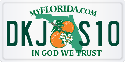FL license plate DKJS10