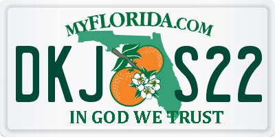 FL license plate DKJS22