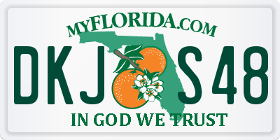 FL license plate DKJS48